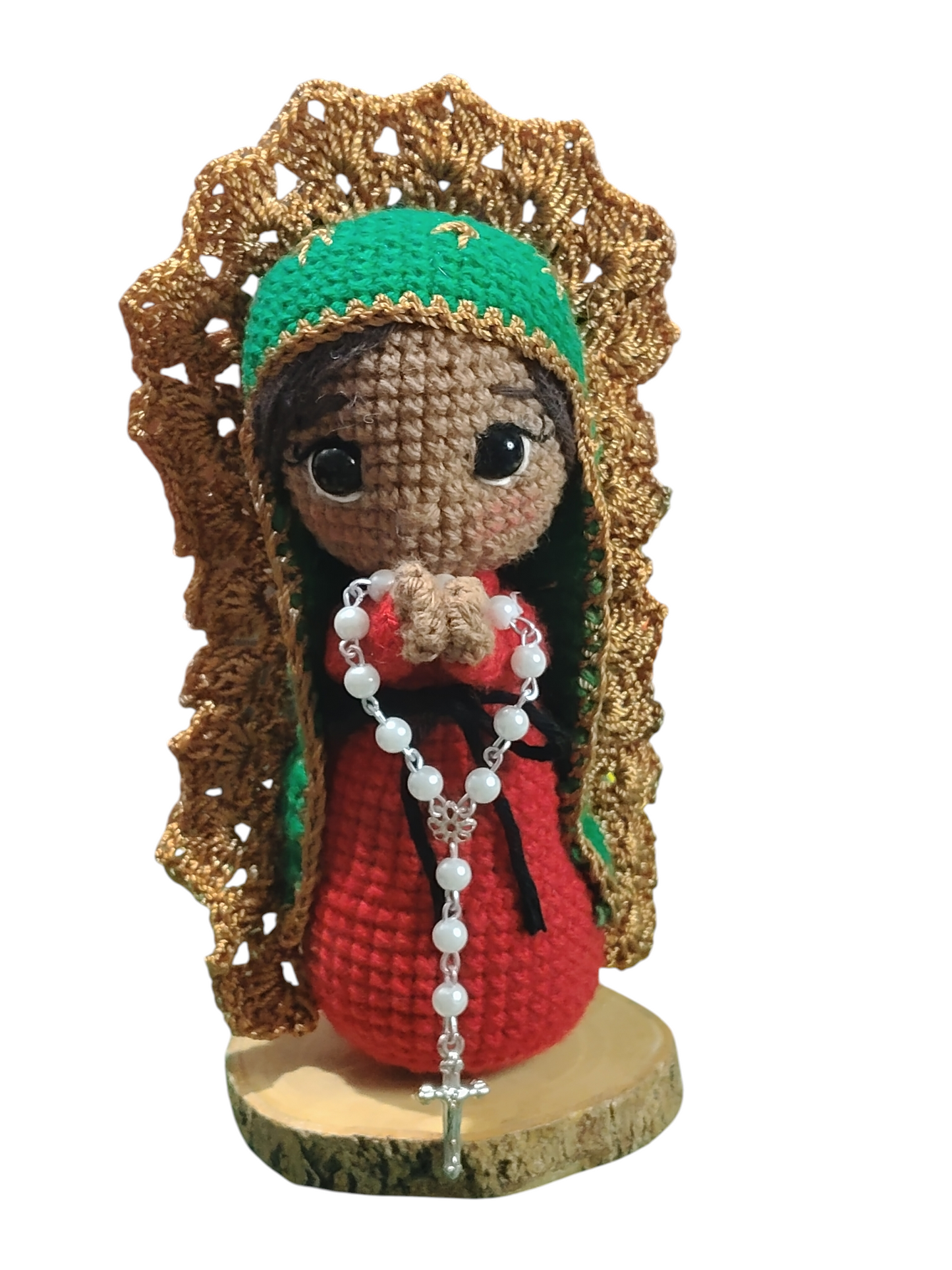 Amigurumi virgen de Guadalupe